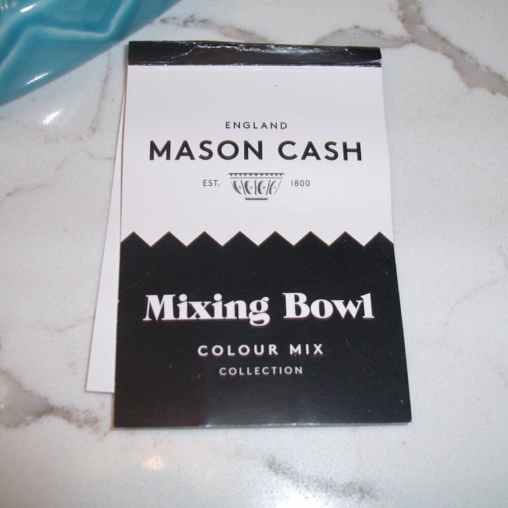 MASON CASH TURQUOISE 3 PIECE MIXING BOWL SET NEW RARE - Picture 7 of 9